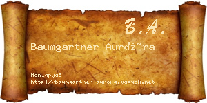 Baumgartner Auróra névjegykártya